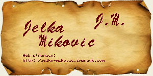 Jelka Miković vizit kartica